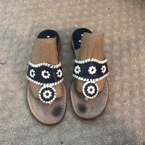 Blue and white Jack Rogers